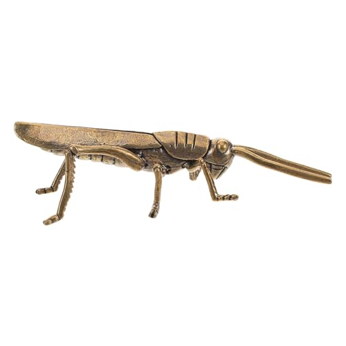 COMNESTBI Messing Locust Decorative Vintage Messing Tierfiguren Kreative Desktop -Ornamente Für Gartenblumen -Topf -Ornamente Verwenden von COMNESTBI