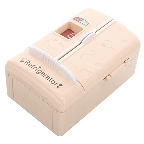 COMNESTBI Mini-Kühlschrank-Modell kühlschrank für puppenstubenmöbel : Küchenmodell puppenhauszubehör Dollhouse Furniture Kühlschrank Mini-Kühlschrank-Ornament Abs von COMNESTBI