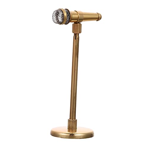COMNESTBI Mini -Mikrofonfigur Miniaturdekoration USB für Mini-Mikrofon Mini-Musikinstrumentenmodell Puppenmikrofon Miniaturmikrofon für Puppen Messing Golden von COMNESTBI