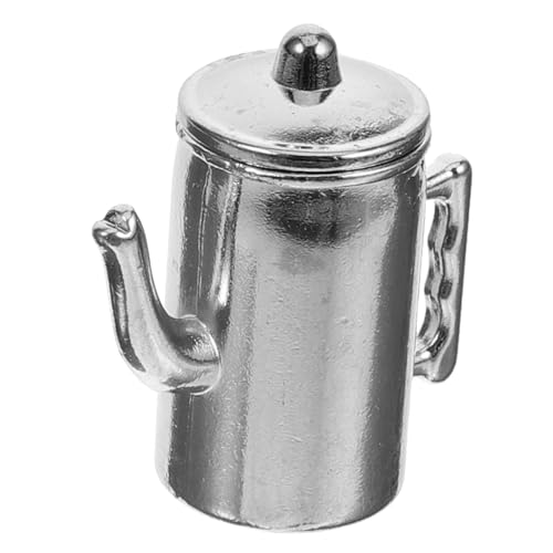 COMNESTBI Mini Kaffee Pot Modell Miniatur Wasserkocher Für Puppenhaus Dekoration Silberfarbenes Für Mini-Haus-szenen Hochwertige Verarbeitung Und Detailgenauigkeit Puppenhaus Zubehör COMNESTBI Mini Kaffee Pot Modell Miniatur Wasserkocher Für Puppenhaus Dekoration Silberfarbenes Für Mini-Haus-szenen Hochwertige Verarbeitung Und Detailgenauigkeit Puppenhaus Zubehör von COMNESTBI