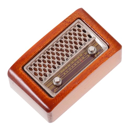COMNESTBI Mini-Radiomodelle Vintage Radio Retro-Radio puppenhauszubehör Miniatures wohnraumdeko Querformat-Requisite Mini House Crafts kleine Funkgeräte Mini-Radio-Schmuck Holz Brown COMNESTBI Mini-Radiomodelle Vintage Radio Retro-Radio puppenhauszubehör Miniatures wohnraumdeko Querformat-Requisite Mini House Crafts kleine Funkgeräte Mini-Radio-Schmuck Holz Brown von COMNESTBI
