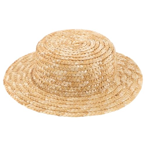 COMNESTBI Mini Strohhut für Puppen Dekorativer Gewebter Hut Handgefertigter Mini Innendurchmesser Bastelzubehör für Puppendekoration und Kreative DIY Projekte von COMNESTBI