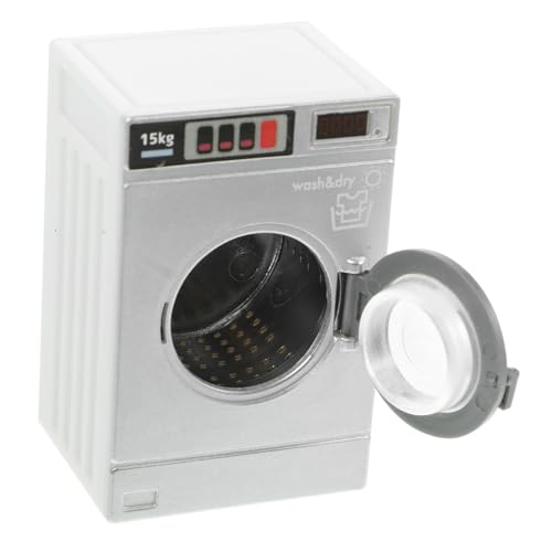 COMNESTBI Mini Waschmaschine Modell Für Puppenhaus Kunststoff Waschmaschine Spielzeug Zubehör Für Puppenhaus-Dekoration Realistische Miniatur Küchengeräte von COMNESTBI
