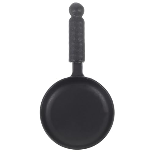 COMNESTBI Miniaturmodell winzig Dekoration Objekt künstlich Tür Miniatures puppenhauszubehör mini- pfannen minipfanne pfannenwender Puppenhaus-Mini-Pfannen Mini-Hausdekor aus Legierung Black von COMNESTBI