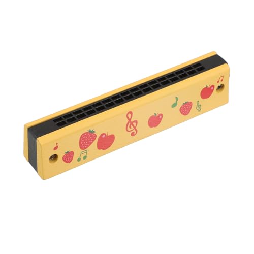COMNESTBI Mundharmonika Spielzeugmundonika Musikspielzeug Kid Musical Instrument Musikinstrument Kinderinstrument Kinderharmonika Mundononica Instrumentenkinder Holz Yellow von COMNESTBI
