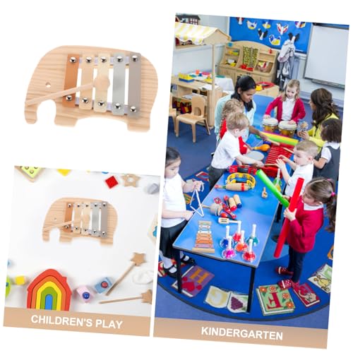 COMNESTBI Musikalisches Elefantenspielzeug, Kinder-xylophon, Montessori-Musikinstrument Für Im Vorschulalter Mit Schlägel, Sensorisches Musikspielzeug von COMNESTBI