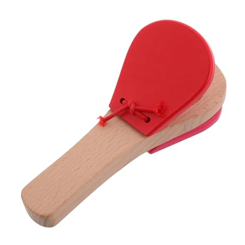 COMNESTBI Musikinstrument Musikalische Rhythmusinstrumente Musikinstrumente Kastagnetten Für Festivals Handheld Schlaginstrumente Musikalisches Rotes Holz von COMNESTBI