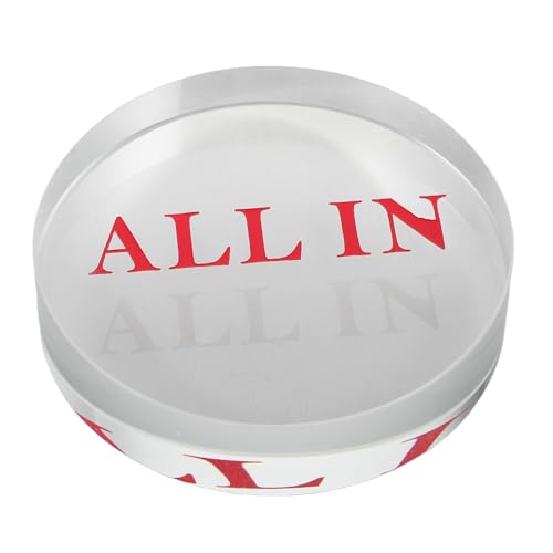 COMNESTBI Nummer des Pokerbankiers Spielwährungstoken Marker Zählen Spieltoken-Chips Game Counter Tokens Zählerscheibe Spielwährungsmünzen Belohnungsmünze Kristallglas Transparent von COMNESTBI