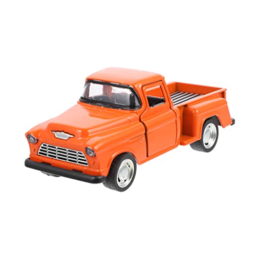 COMNESTBI Pickup-Truck-Modell Klein Miniaturauto Spielzeuglastwagen Miniatur-LKW Modellauto Geländewagenmodell Auto Fahrzeugmodell Miniatur-LKW-Modell Legierung Orange von COMNESTBI