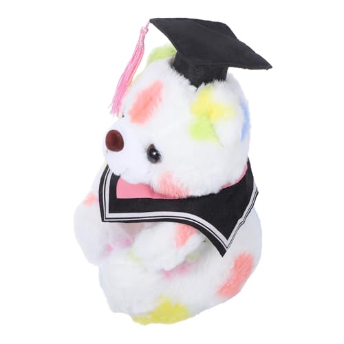 COMNESTBI Puppe für die Abschlusssaison Stofftierplüsch Grad-Plüschtier Abschluss-Tierspielzeug Studenten plüschbär Abschlussbärenpuppe süße Stofftiere PP Baumwolle Rosa von COMNESTBI