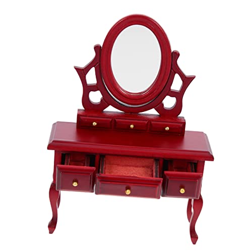 COMNESTBI Puppenhaus Kommode Schminktisch Im Mini- Miniaturmöbel Schminktisch Mit Mini-hausschublade Modell Mini- Schminktisch Mini Schminktisch Modell Desktop-Dekoration Rot Birke COMNESTBI Puppenhaus Kommode Schminktisch Im Mini- Miniaturmöbel Schminktisch Mit Mini-hausschublade Modell Mini- Schminktisch Mini Schminktisch Modell Desktop-Dekoration Rot Birke von COMNESTBI