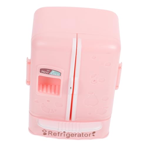 COMNESTBI Puppenhaus-Modell puppenstubenmöbel Dollhouse Furniture Mini Kühlschrank Dekoration puppenhauszubehör Dollhouse playmobile Miniaturmodell Miniatur-Hauskühlschrank Abs Rosa von COMNESTBI