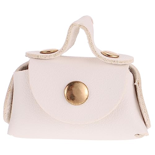 COMNESTBI Puppenhaus-Tasche Weiße Handtasche Öffnende Handtasche Mädchen Geldbeutel klein für süße Mini -Tasche geldbörse Mädchen Tasche Mini -Beutel Leder von COMNESTBI