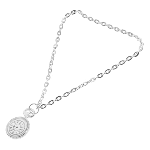 COMNESTBI Puppenzubehör kleinmöbel Hausboden-Taschenuhr dekorative Mini-Taschenuhr Puppenhaus-Taschenuhr kleine Taschenuhr Miniatur-Taschenuhr Miniatur-Kettentaschenuhr Legierung Silver von COMNESTBI
