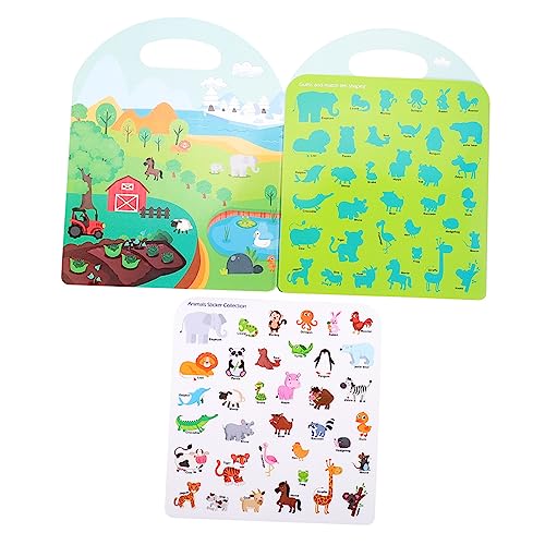 COMNESTBI Spaßiges Kleinkinder Lernbuch mit Aufklebern Tier Themen für Frühe Bildung Fördert Kreatives und Kognitive Fähigkeiten für Vorschulkinder COMNESTBI Spaßiges Kleinkinder Lernbuch mit Aufklebern Tier Themen für Frühe Bildung Fördert Kreatives und Kognitive Fähigkeiten für Vorschulkinder von COMNESTBI