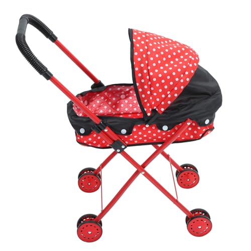 COMNESTBI Trolley- Kinderwagen kinderspielzeug girlh Toy Dolls die winzig Mädchen Kindergarten puppenhaus zubehör Puppenwagen -Babyzubehör Eisenrahmen von COMNESTBI