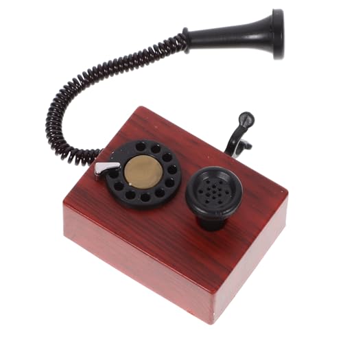 COMNESTBI Mini Retro Telefon Modell Für Puppenhaus Vintage Deko Nostalgisches Accessoire Für Miniatur-Haus Für Sammler Spielzeug von COMNESTBI