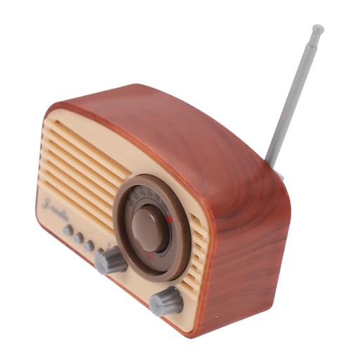COMNESTBI Winziges Radio im Vintage-Stil wohnraumdeko Miniatures spielzeuge puppenhauszubehör Toy Modelle Mini-Radio-Handwerk kleine Retro-Radiofiguren Mini-Radio-Schmuck Plastik von COMNESTBI