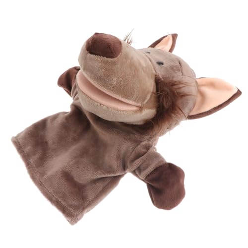 COMNESTBI Wolf Handpuppe Plüsch Tierhandpuppe für Interaktives Geschichtenerzählen Komfortables Waschbares Puppenspielzeug für Erwachsene für Kreative Spiele und Lernförderung von COMNESTBI
