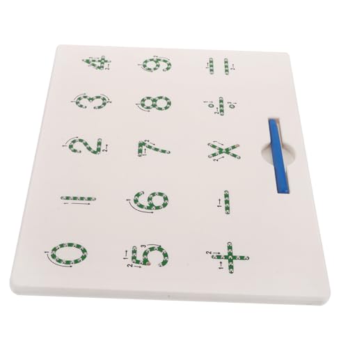 COMNESTBI magnetische Schreibtafel Lernspielzeug für Magnetisches Lernbrett Magnetische Zeichenbrett Lernspielzeug Nummernverfolgungstafel Lern-Mathe-Brett Plastik Green von COMNESTBI