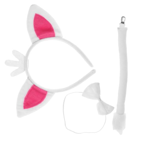 COMPUKAS 1 Set Tier-fuchs-kostüm-set, Fuchsohren, Stirnband Und -set Mit Fliege Für Tierkostüm, Cosplay, Partyzubehör, Kostümparty-zubehör von COMPUKAS
