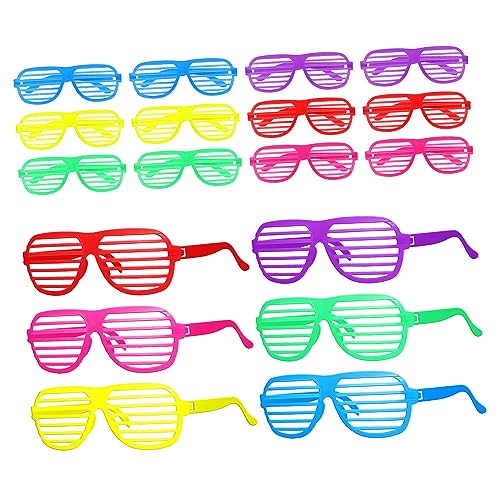 COMPUKAS 18 Stück Teiliges Neonfarbenes Shutter Glasses aus Leichtem Kunststoff Ergonomisch Gestaltet Langlebig und Komfortabel Trendige Partybrillen für Kindergeburtstag und Fasching COMPUKAS 18 Stück Teiliges Neonfarbenes Shutter Glasses aus Leichtem Kunststoff Ergonomisch Gestaltet Langlebig und Komfortabel Trendige Partybrillen für Kindergeburtstag und Fasching von COMPUKAS