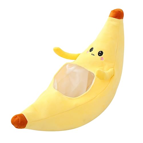 COMPUKAS 1Stück Lustiger Bananenhut für Partys Weiches Plüschmaterial für Karneval Musikfestivals Rollenspiele und Macht Sie Blickfang von COMPUKAS