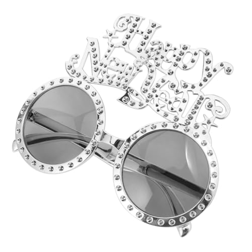 COMPUKAS 1stück Glitzernde Neujahrsbrille Für Partys Dekorative Foto-halterung Silber Für Erwachsene Kreative Silvesterbrille Einzigartiges Design Langlebig Und Bequem COMPUKAS 1stück Glitzernde Neujahrsbrille Für Partys Dekorative Foto-halterung Silber Für Erwachsene Kreative Silvesterbrille Einzigartiges Design Langlebig Und Bequem von COMPUKAS