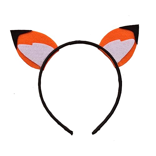 COMPUKAS 2 Stück Teiliges Fuchskostüm Mädchen Cosplay Kleid mit Haarschmuck Atmungsaktiver Baumwoll Rock Bequemes Performance Kleid für Jährige für Fasching Geburtstag Tanz und von COMPUKAS