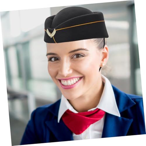 COMPUKAS 2Stücke Stewardess Hut für Damen Cosplay und Tanzparty und Bequeme Mütze für Frauen Stilvolles Design Geeignet für Halloween und Neujahrsgeschenk COMPUKAS 2Stücke Stewardess Hut für Damen Cosplay und Tanzparty und Bequeme Mütze für Frauen Stilvolles Design Geeignet für Halloween und Neujahrsgeschenk von COMPUKAS