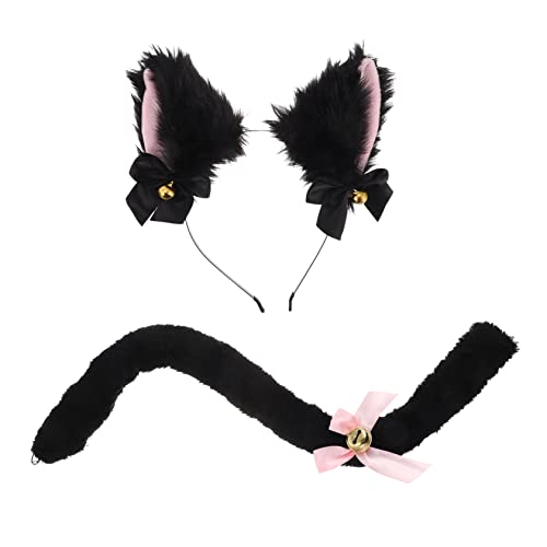 COMPUKAS 2Stücke Teiliges Katzenohren Stirnband Pelziger für Frauen für Cosplay Halloween Themenpartys COMPUKAS 2Stücke Teiliges Katzenohren Stirnband Pelziger für Frauen für Cosplay Halloween Themenpartys von COMPUKAS