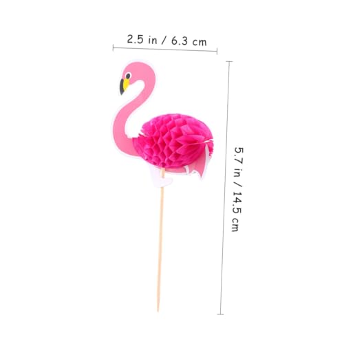 COMPUKAS 30 Stück Teiliges Hawaii Cake Picks Dekorative Tortendeko mit Flamingo-motiv Tropische Party Cake Ornaments für Geburtstags Sommerfeste Kreative Dessertdekor für Muffins und von COMPUKAS