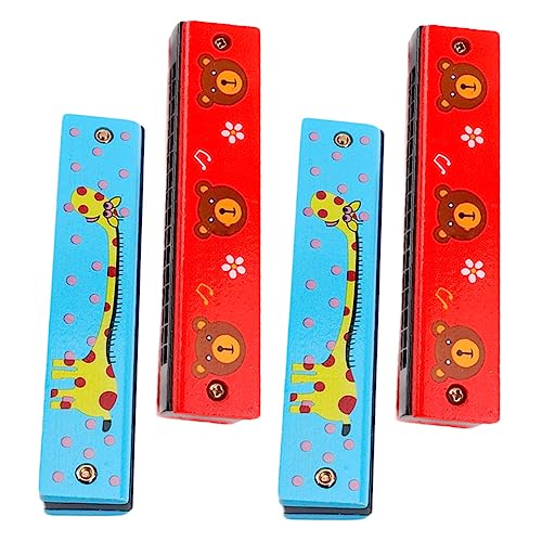 COMPUKAS 4Stücke Mundharmonika aus Holz Doppelreihen Zufällige Farben Musikinstrument für Jungen und Kreatives für Kleine Musiker und Anfänger COMPUKAS 4Stücke Mundharmonika aus Holz Doppelreihen Zufällige Farben Musikinstrument für Jungen und Kreatives für Kleine Musiker und Anfänger von COMPUKAS