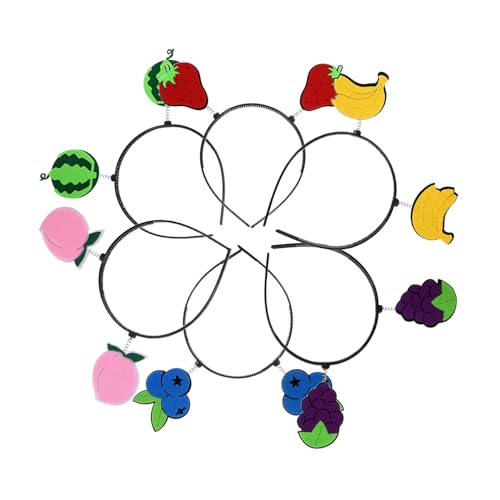 COMPUKAS 6 Stück Wassermelonen Haarreifen Lustige Frucht Stirnbänder für Partys Bequeme und Auffällige Haaraccessoires für Altersgruppen Dekoration für Feste und Feiern von COMPUKAS