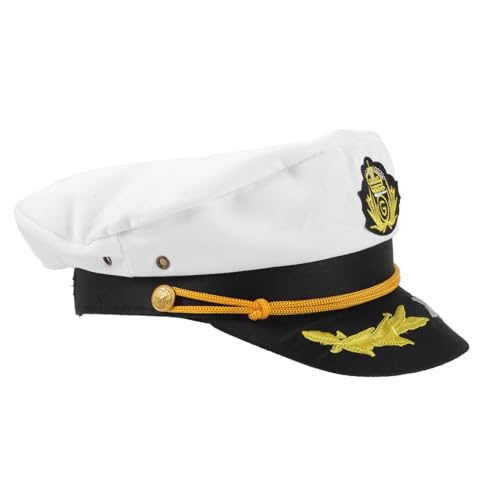 COMPUKAS Kapitänsmütze für Erwachsene Verstellbar Baumwolle mit Gesticktem Design für Segelpartys Cosplay und Themenfeiern Komfortabel und Leicht COMPUKAS Kapitänsmütze für Erwachsene Verstellbar Baumwolle mit Gesticktem Design für Segelpartys Cosplay und Themenfeiern Komfortabel und Leicht von COMPUKAS