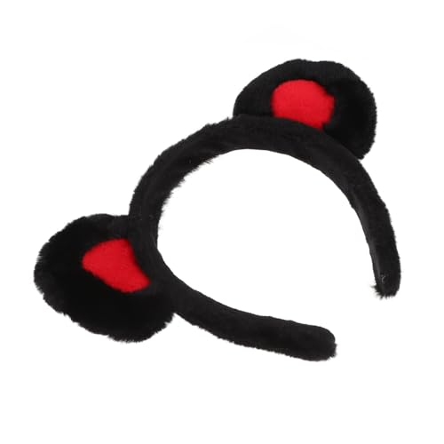 COMPUKAS Kuscheliges Bärenohren Stirnband Party Haarreif mit Plüsch Bär Ohren Cosplay Haaraccessoire für Make Up und Gesichtswäsche Geeignet von COMPUKAS