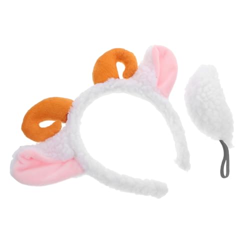 COMPUKAS Lamm haarreif Set mit Elastischem Lamm ohren accessoire für Niedliches Weißes Plüsch horn Stirnband für Tierkostüm Thematische Partys und Cosplay COMPUKAS Lamm haarreif Set mit Elastischem Lamm ohren accessoire für Niedliches Weißes Plüsch horn Stirnband für Tierkostüm Thematische Partys und Cosplay von COMPUKAS