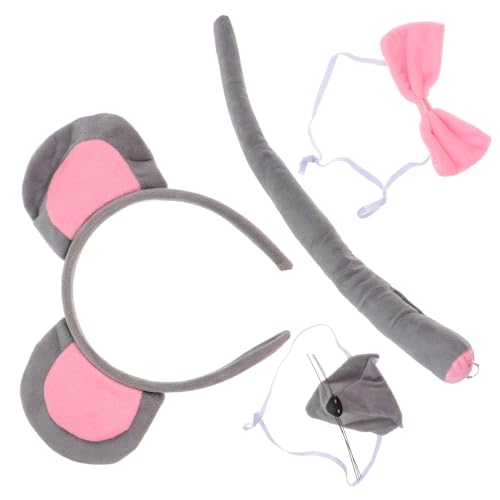 COMPUKAS Mäuseohren Stirnband Teilig mit Süßem Rosa Fliege Leichtes Tierkostüm Zubehör für Halloween Karneval Party Verstellbar und für Mädchen und Damen COMPUKAS Mäuseohren Stirnband Teilig mit Süßem Rosa Fliege Leichtes Tierkostüm Zubehör für Halloween Karneval Party Verstellbar und für Mädchen und Damen von COMPUKAS