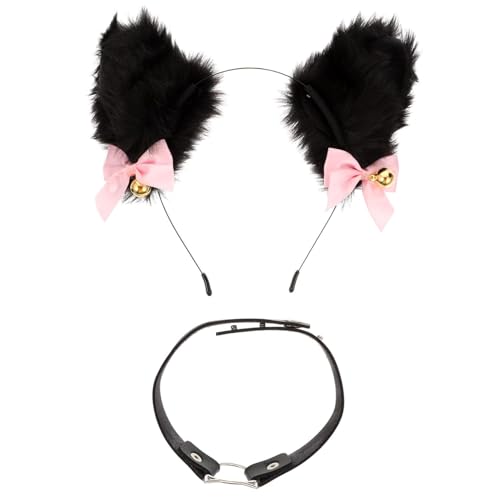 COMPUKAS Modisches Katzenohren Haarreif und Choker Set Dekoratives Cosplay Accessoire für Party Leichtes Sicheres Material Besonderes für Festlichkeiten COMPUKAS Modisches Katzenohren Haarreif und Choker Set Dekoratives Cosplay Accessoire für Party Leichtes Sicheres Material Besonderes für Festlichkeiten von COMPUKAS