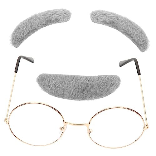 CONGARTENO Opa-kostümzubehör Für Jungen: Brillen-augenbrauen-Set Für Die Verkleidungsparty Zum 100. Schultag von CONGARTENO
