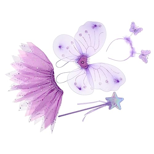 CONGARTENO 1 Satz Schmetterlingsflügel Tüllrock Für Mädchen Cosplay-kleid Für Mädchen, Das Kleid Durchführt Feenrock Tutu-rock Mit Flügel Partyzubehör Tanzender Tutu-rock Glitzergarn CONGARTENO 1 Satz Schmetterlingsflügel Tüllrock Für Mädchen Cosplay-kleid Für Mädchen, Das Kleid Durchführt Feenrock Tutu-rock Mit Flügel Partyzubehör Tanzender Tutu-rock Glitzergarn von CONGARTENO