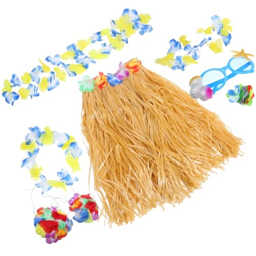 CONGARTENO 1 Satz Teiliges Blumenkranz Set mit Haarclip und Sonnenbrille für Sommerstrand Feiern für Geburtstags und Luau Partys Lange Grasröcke CONGARTENO 1 Satz Teiliges Blumenkranz Set mit Haarclip und Sonnenbrille für Sommerstrand Feiern für Geburtstags und Luau Partys Lange Grasröcke von CONGARTENO