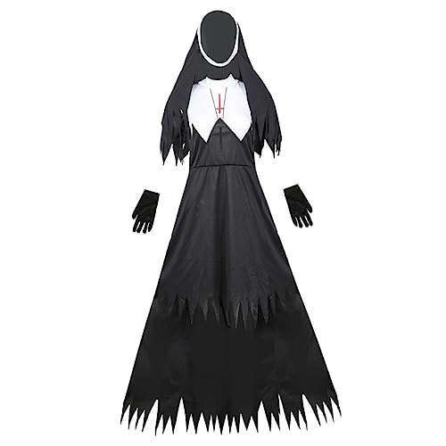 CONGARTENO 1 Stück Zombie Nonnenkostüm für Erwachsene Halloween Party Outfit Gruselige Verkleidung für Karneval und Cosplay Leicht und Xl für Fotoshootings und Festivals CONGARTENO 1 Stück Zombie Nonnenkostüm für Erwachsene Halloween Party Outfit Gruselige Verkleidung für Karneval und Cosplay Leicht und Xl für Fotoshootings und Festivals von CONGARTENO