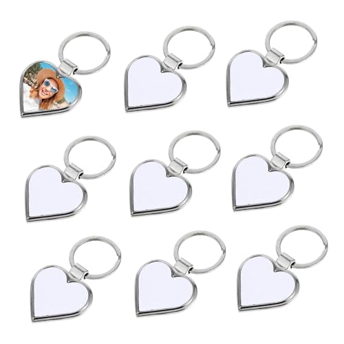 CONGARTENO 10 Stück Herz Schlüsselanhänger Geformt Geldbörse Sublimation Keychain Blanks Schlüsselanhänger Zubehör Charms Schlüsselanhängerringe Zum Basteln Leerer Schlüsselbund Metall CONGARTENO 10 Stück Herz Schlüsselanhänger Geformt Geldbörse Sublimation Keychain Blanks Schlüsselanhänger Zubehör Charms Schlüsselanhängerringe Zum Basteln Leerer Schlüsselbund Metall von CONGARTENO