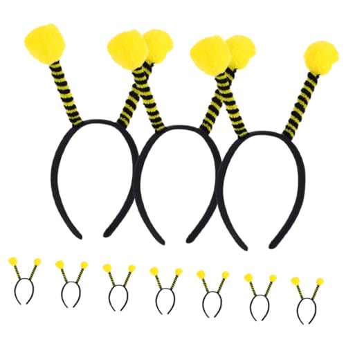 CONGARTENO 10 Stück Teiliges Bienen Antenne Haarreifen Leichtes Komfortables Stirnband für Frauen Party und Halloween Kostümzubehör Sicheres Halten bei Kurzen und Langen Haaren von CONGARTENO