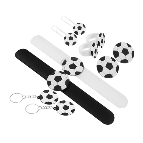 CONGARTENO 10 Stück Teiliges Fußball Party Zubehör für Schlüsselanhängern Buchzeichen Ringen Brustnadeln und Slap Armbändern DIY Deko PVC und Legierung für Geburtstag und Feiertage CONGARTENO 10 Stück Teiliges Fußball Party Zubehör für Schlüsselanhängern Buchzeichen Ringen Brustnadeln und Slap Armbändern DIY Deko PVC und Legierung für Geburtstag und Feiertage von CONGARTENO