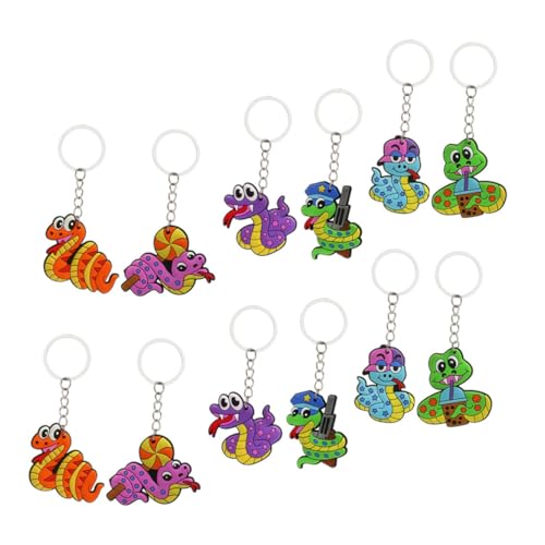 CONGARTENO 12 Stück Teiliges Buntes Cartoon schlangen schlüsselanhänger Stilvoller Leichter Rucksackanhänger und Schlüsselring Tragbare Taschen Autoschmuckdekoration für Mädchen CONGARTENO 12 Stück Teiliges Buntes Cartoon schlangen schlüsselanhänger Stilvoller Leichter Rucksackanhänger und Schlüsselring Tragbare Taschen Autoschmuckdekoration für Mädchen von CONGARTENO
