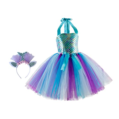 CONGARTENO 1Satz Kostüm mit Haarreifen Festliches Kinderkleid für Partys Cosplay Besondere Anlässe Jahre Hautfreundliches Material Modisches Design von CONGARTENO
