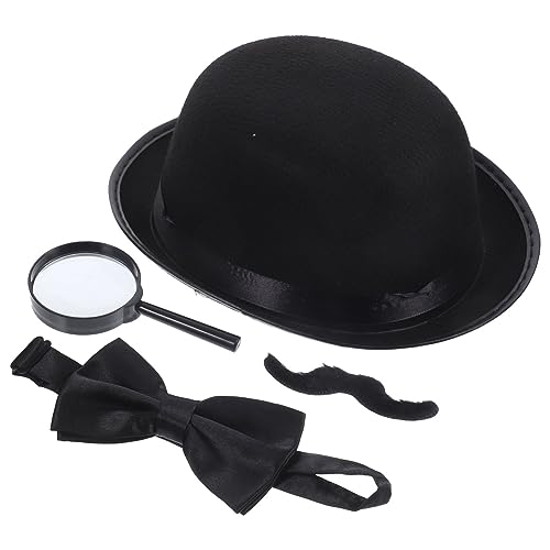 CONGARTENO 1satz Detektiv Kostümset Mit Hut Lupe Und Fliege Für Rollenspiele Karneval Und Kostümpartys Hochwertige Cosplay Accessoires Für Kleine Spione Und Detektive von CONGARTENO