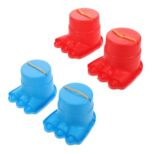 CONGARTENO 2 Paare Stelzen mit Rutschfester Oberfläche Bunte Outdoor Balancehilfen für Kindergarten Fördert Motorische Geschicklichkeit und Eltern Junge Mädchen interaktion Zufällige Farbe von CONGARTENO